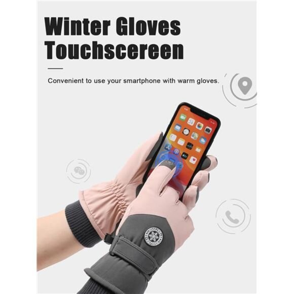 RIGWARL Warm Water Resistant Windproof Thermal Women Gloves - Picture 4 of 7